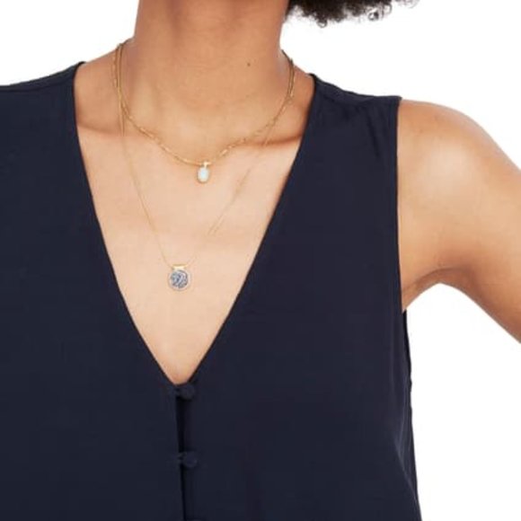 Madewell Heather Button Front Midi Dress - Picture 3 of 7